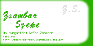 zsombor szepe business card